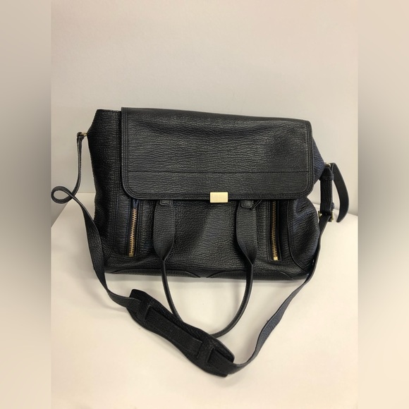3.1 PHILLIP LIM LARGE PHASHLI CROSS BODY STRAP AND TWO SHORT HANDLES FRONT ZIPS - Picture 5 of 14